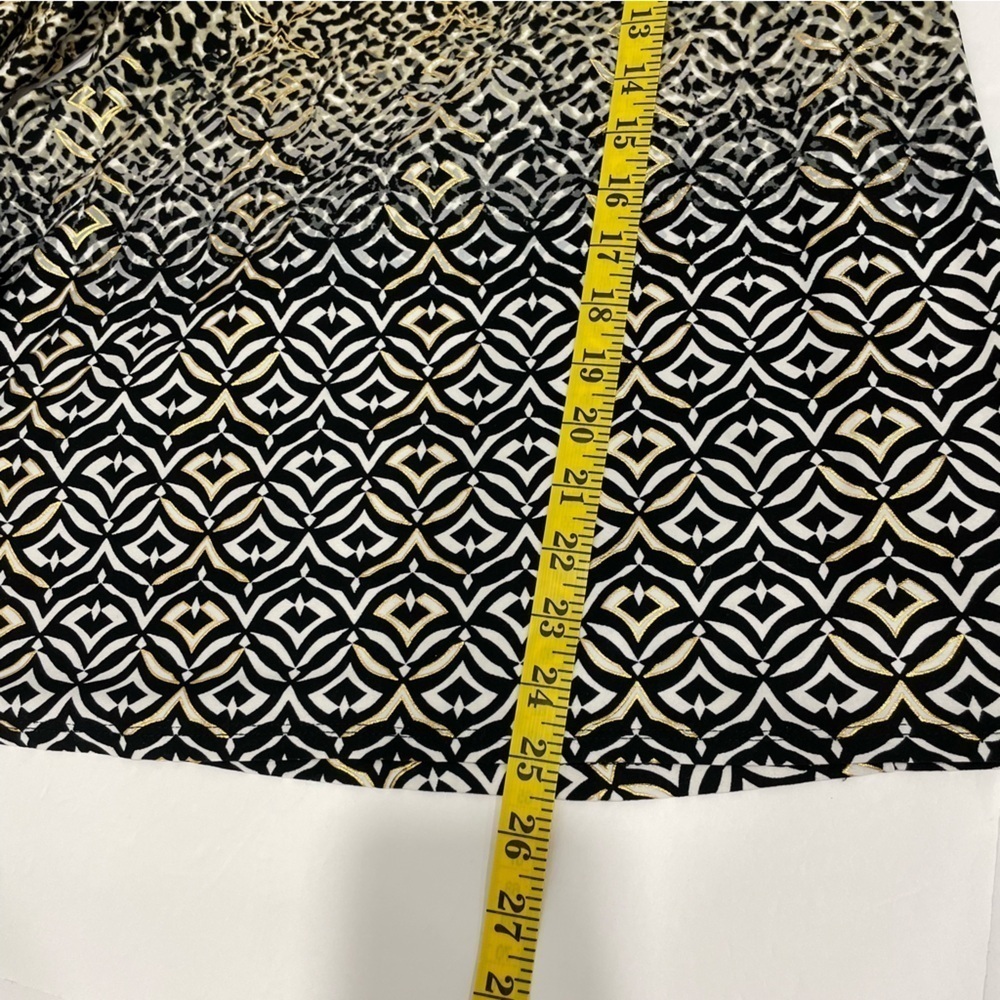 Investments Mixed Print Top Leopard & Geometric Pattern Sz M - Picture 11 of 13
